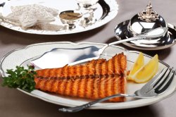 Sztućce serwingowe do ryby oraz cukiernica Fraget Hefra